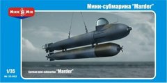 Assembled model 1/35 German mini-submarine "Marder" Mikromir 35-002