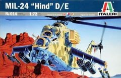 Сборная модель 1/72 вертолета Мы-24 Д/Е "Hind" MIL-24 Hind D/E Italeri 0014