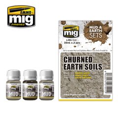 Набір для створення ефектів на моделі рихлого грунту Earth & Mud Sets Churned Earth Soils Ammo Mig 7441