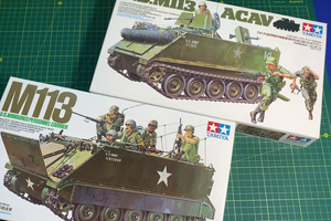 Review and comparison of Tamiya 1:35 M113 and M113 ACAV models.