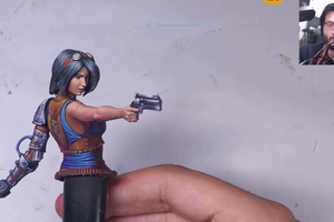How to draw hair and skin on miniatures? Maxx Formula paint testing from Green Stuff World!