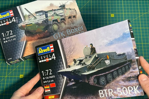 Which technique is more difficult to model: modern or old? Revell 1:72 BTR-50PK and GTK Boxer Review