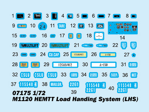 Збірна модель 1/72 автомобіль M1120 HEMTT Load Handing System (LHS) Trumpeter 07175