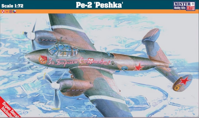 Assembled model 1/72 aircraft PE-2 Peshka MisterCraft E-24