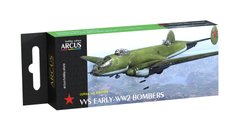 Набор акриловых красок VVS Early-WW2 Bombers Arcus A1009