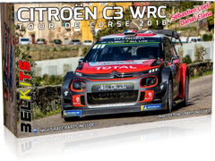Сборная модель 1/24 автомобиль Citroën C3 WRC 2018 Tour de Corse 2018 Belkits BEL-017