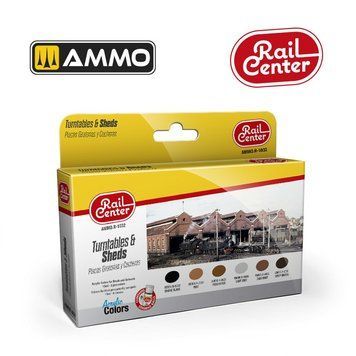 Набір акрилових фарб для локомотивів Rail Center - Turntables & Sheds Ammo Mig R-1032