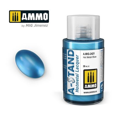 A-STAND Hot Metal Blue Ammo Mig 2421 metal finish