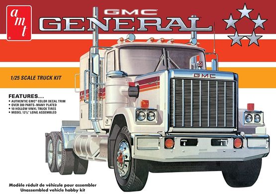 Збірна модель 1/25 вантажівка 1976 GMC General Semi Tractor AMT 01272