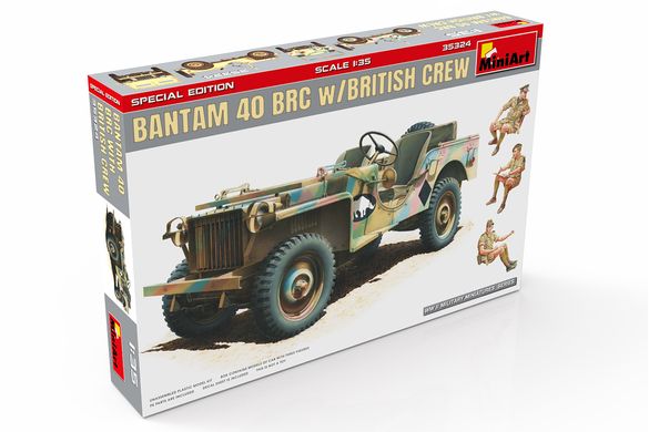 Збірна модель 1/35 позашляховик Bantam 40 BRC з британським екіпажем (в комплекті 3 фігурки) Спеціал