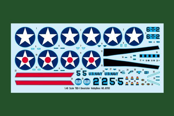 Збірна модель 1:48 бомбардувальник-торпедоносець TBD-1 Devastator Hobby Boss 81783