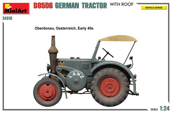 Збірна модель 1/24 німецький трактор D8506 з дахом MiniArt 24010