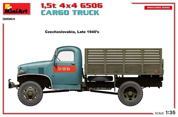 Збірна модель 1/35 Вантажівка 1,5 т 4x4 G506 MiniArt 38064
