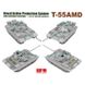 Assembled model 1/35 active defense system T-55AMD Drozd with working Rye F tracks