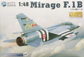 Сборная модель 1:48 самолет Mirage F.1B Kitty Hawk 80112