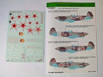 Декаль 1:32 для Yakovlev Yak-9T in Combat Part 1 Foxbot 32-027