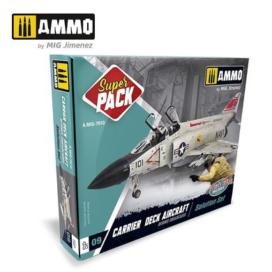 Набір для створення реалістичних ефектів на моделях літаків SUPER PACK Carrier Deck Aircraft Solution Set Ammo Mig 7810