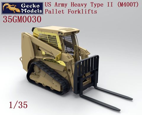 Сборная модель 1/35 погрузчик US Army Heavy Type II (M400T) Pallet Folklift Gecko 35GM0030
