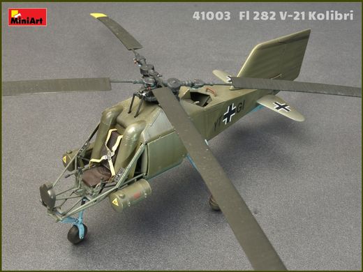 Сборная модель 1/35 немецкий вертолет Второй мировой Flettner FL 282 V-21 Kolibri MiniArt 41003