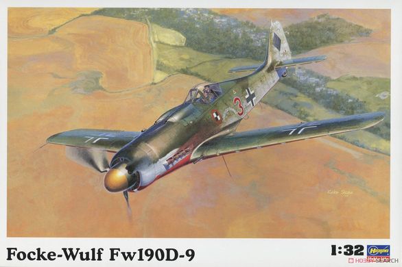 Assembled model 1/32 fighter Focke-Wulf Fw190D-9 Hasegawa 08069