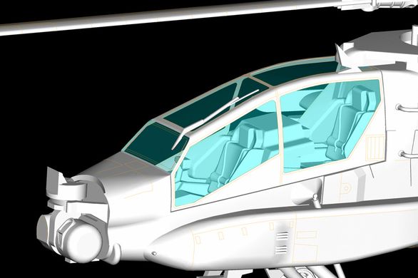 Hobby Boss 87218 AH-64 Apache Helicopter 1/72 build model
