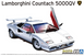 Сборная модель автомобиля Lamborghini Countach 5000QV Aoshima 05945