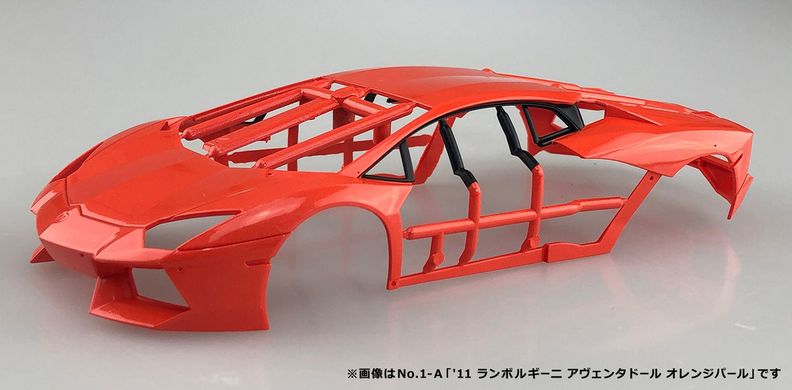 Сборная модель 1/24 автомобиль '11 Lamborghini Aventador Orange Pearl Pre-painted Aoshima 06201