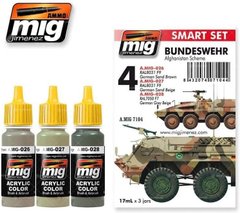 Набір акрилових фарб Сучасні кольори Бундесверу в Афганістані Ammo Mig 7104