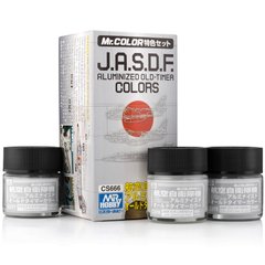 A set of paints for painting models of the Japanese Air Force J.A.S.D.F. Aluminized Old-Timer Color Set Mr.Hobby CS666