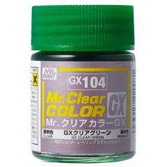 Lacquer GX Clear Green (18ml) Mr.Hobby GX104
