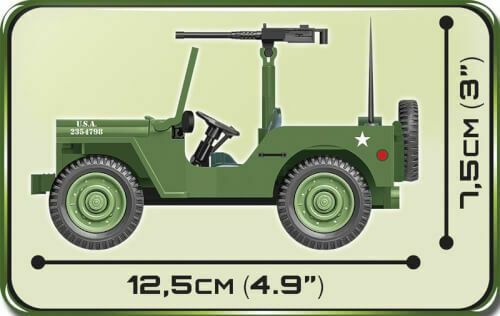 Учебный конструктор военный внедорожник Willys MB 1/4 Ton 4x4 COBI 2399