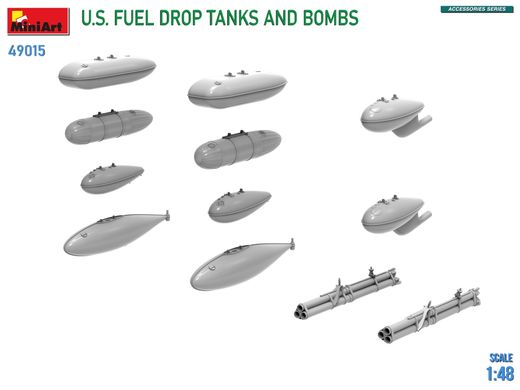 Збірна модель 1/48 паливні баки та бомби США MiniArt 49015, В наявності
