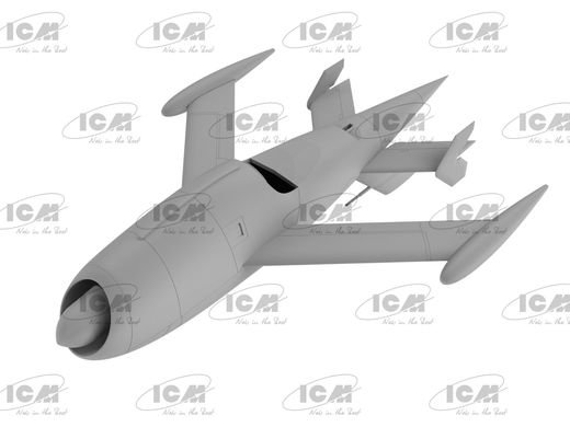 Сборная модель 1/48 самолет Q-2A (XM-21, KDA-1) Firebee, Американский беспилотный самолет (2 самолета и пилоны) ICM 48402