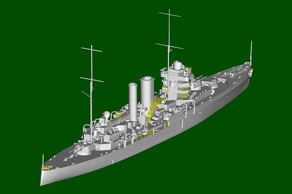Assembled model 1/700 heavy cruiser of the Royal Navy of Great Britain HMS York Trumpeter 06745