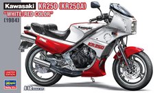 Сборная модель 1/12 мотоцикла Kawasaki KR250 "White/Red Color" (1984) Hasegawa 21745