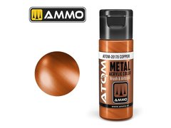 Acrylic paint ATOM METALLIC Copper Ammo Mig 20170