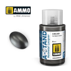 Металеве покриття лак A-STAND Hot Metal Carbon Вуглець розпеченого металу Ammo Mig 2424