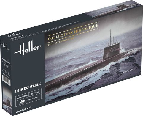 Сборная модель 1/400 подводная лодка Коллекция Historique U-Boot S/M Redoutable Heller 81075