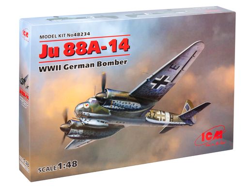 1/48 Ju 88A-14 WWII German Bomber Kit ICM 48234