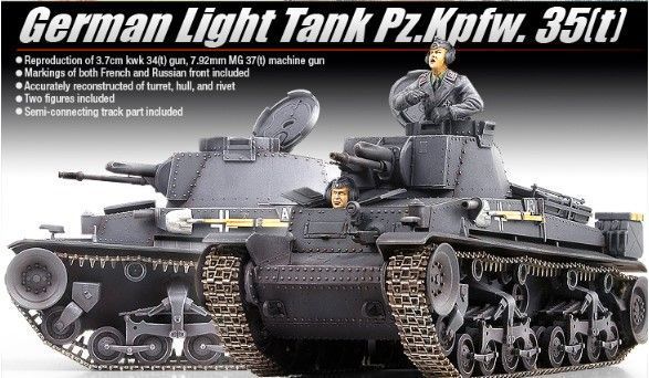 Assembled model 1:35 German Light Tank Pz.Kpfw. 35(t) Academy 13280