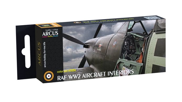Raf WW2 Aircraft Interiors Arcus 3006 enamel paint set
