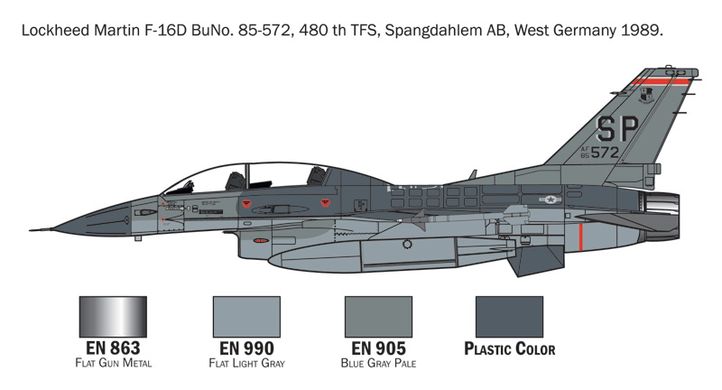Стартовый набор 1/72 самолет F-16 C/D Night Falcon Italeri 72009