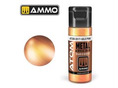 Акриловая краска ATOM METALLIC Gold Pink Ammo Mig 20171
