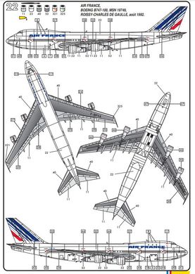 Збірна модель 1/125 реактивний літак Boeing B-747-200 `Air France` Стартовий набір Heller 56459