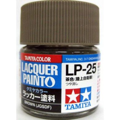 Нитро-краска LP25 коричневая (Brown JGSDF), 10 мл. Tamiya 82125