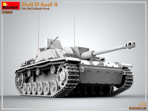 Сборная модель 1/72 ПТ-САУ StuG III Ausf.G Feb 1943 г. Alkett Prod. MiniArt 72101