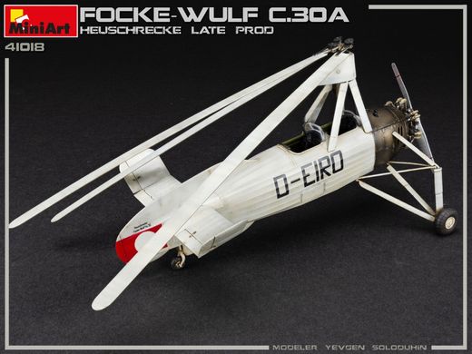 Збірна модель 1/35 німецький автожир Focke-Wulf FW C.30A Heuschrecke Late Prod. MiniArt 41018