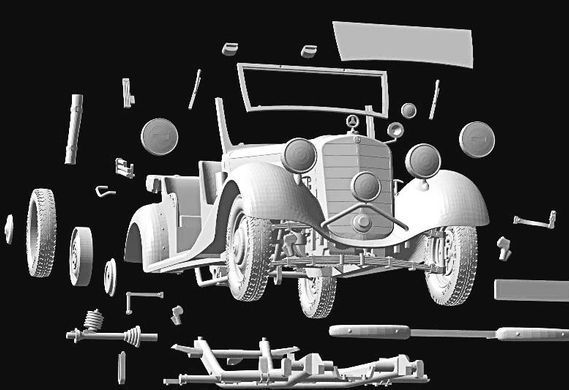Збірна модель 1:35 німецький військовий автомобіль Polizei-Kubelsitzwagen ab 1937 MASTER BOX 35101