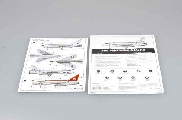 Assembly model 1:72 aircraft English Electric (BAC) Lightning F.1A/F.2 Trumpeter 01634