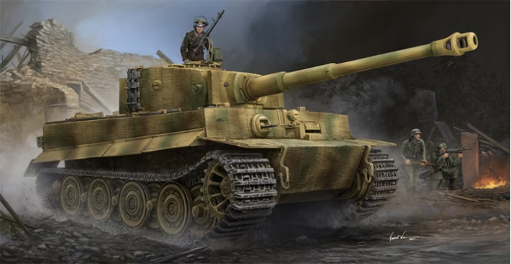Assembled model 1:35 tank Pz.Kpfw.VI Ausf.E Sd.Kfz.181 TigerI(Late) Trumpeter 09540